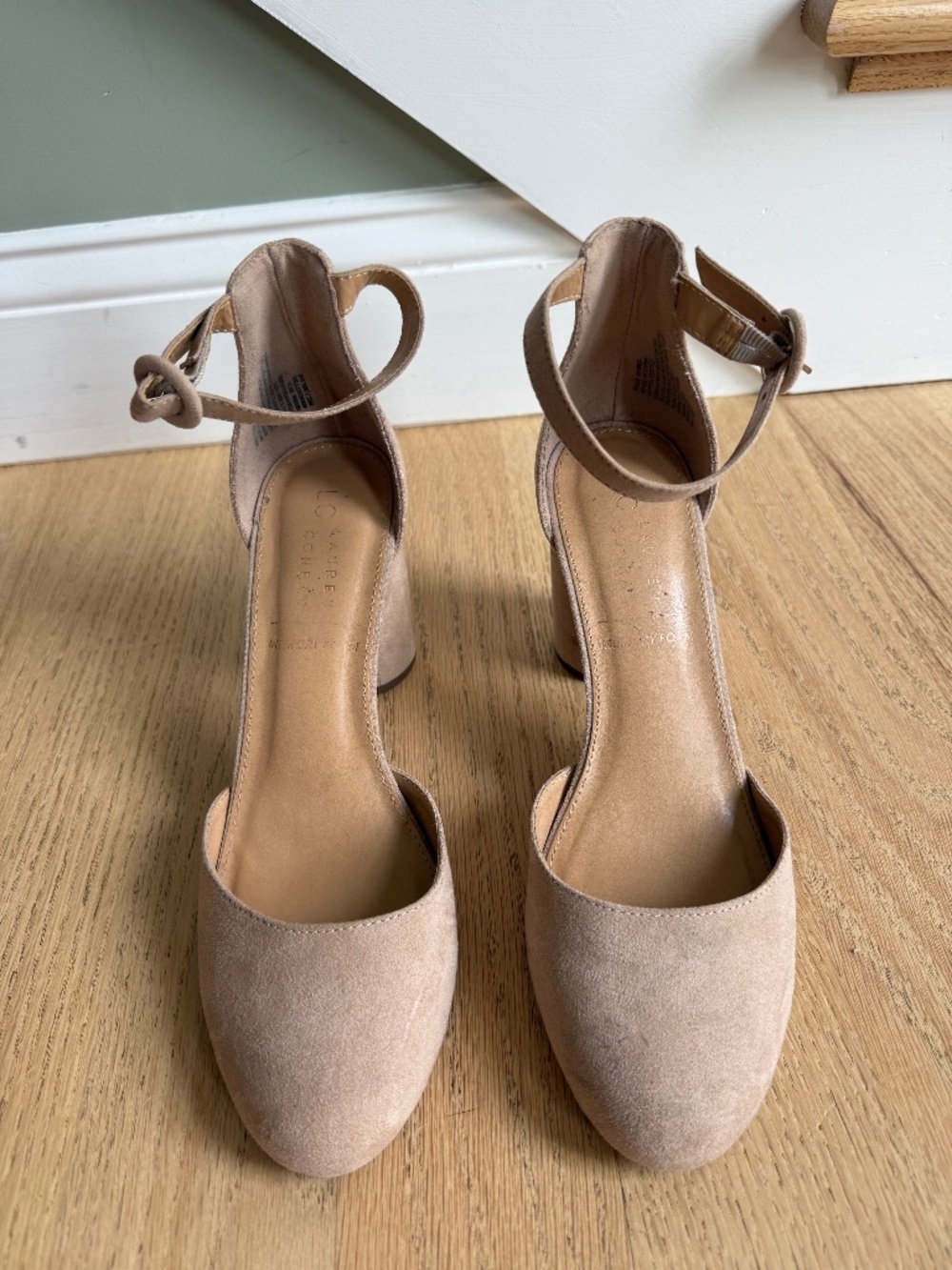 Lauren Conrad Light Tan Block Heels Size 10